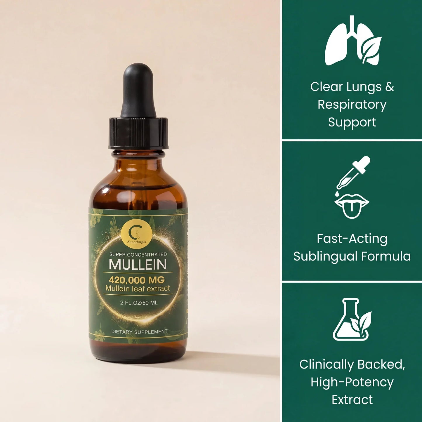 Maximum Strength Mullein Drops | Respia